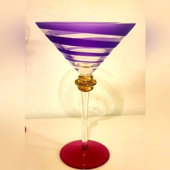 Limited Edition Handblown Martini Glass by Alan Lee Collection - Picture 1 of 1